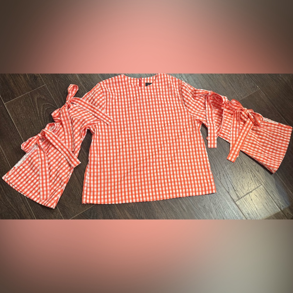 Style Mafia Women's Orange Checkered Blouse